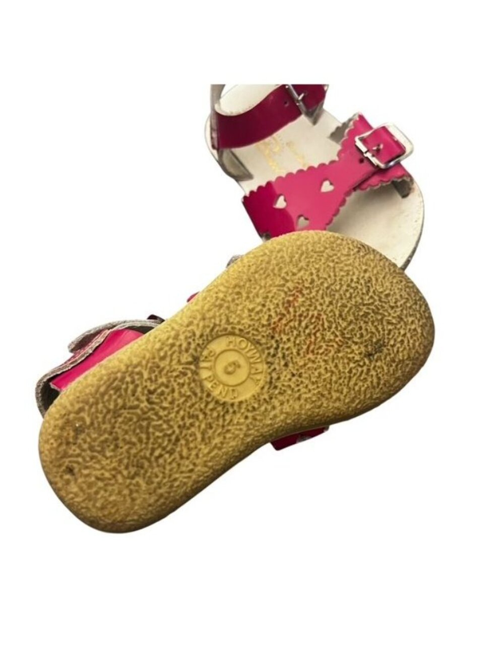 Sun-San Saltwater Sweetheart Pink Heart Sandals Toddler Size 5 - Picture 3 of 4